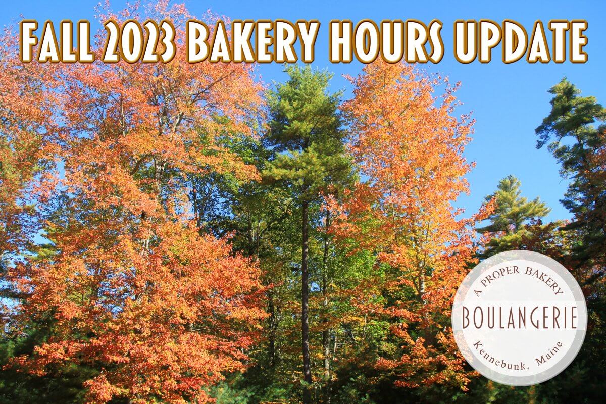 Kennebunk Bakery Fall Hours Update 20203
