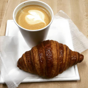 Enjoy a Cappuccino and croissant at Boulangerie